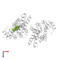 (2S)-2-(4-{2-[1,3-BENZOXAZOL-2-YL(HEPTYL)AMINO]ETHYL}PHENOXY)-2-METHYLBUTANOIC ACID in PDB entry 2i4p, assembly 1, top view.