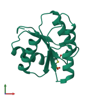 PDB entry 2id9 coloured by chain, front view.