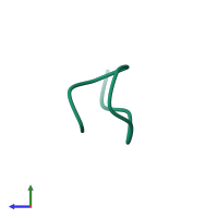 Monomeric assembly 1 of PDB entry 2ifz coloured by chemically distinct molecules, side view.