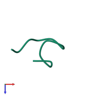 Monomeric assembly 1 of PDB entry 2ifz coloured by chemically distinct molecules, top view.