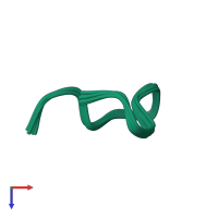 PDB entry 2igu coloured by chain, ensemble of 14 models, top view.