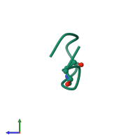 Monomeric assembly 1 of PDB entry 2iha coloured by chemically distinct molecules, side view.