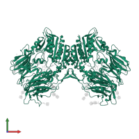 Dipeptidyl peptidase 4 in PDB entry 2iit, assembly 1, front view.
