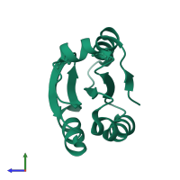 Thioredoxin in PDB entry 2iiy, assembly 1, side view.