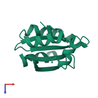 Thioredoxin in PDB entry 2iiy, assembly 1, top view.