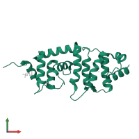 Defective in cullin neddylation protein 1 in PDB entry 2is9, assembly 1, front view.