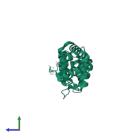 Defective in cullin neddylation protein 1 in PDB entry 2is9, assembly 1, side view.