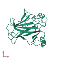 Monomeric assembly 2 of PDB entry 2j1z coloured by chemically distinct molecules, front view.