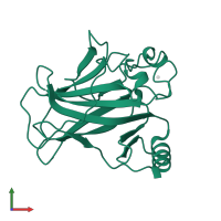 Cellular tumor antigen p53 in PDB entry 2j1z, assembly 1, front view.