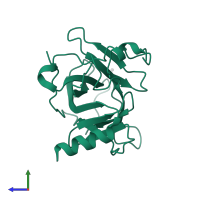 Cellular tumor antigen p53 in PDB entry 2j1z, assembly 1, side view.