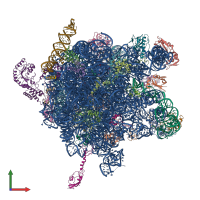 PDB entry 2j28 coloured by chain, front view.