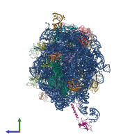 PDB entry 2j28 coloured by chain, side view.