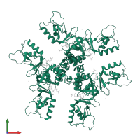 H(+)/Cl(-) exchange transporter 5 in PDB entry 2j9l, assembly 1, front view.
