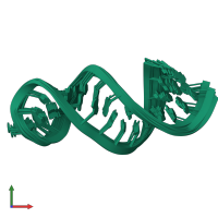 PDB entry 2jwv coloured by chain, ensemble of 10 models, front view.