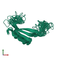 PDB entry 2jya coloured by chain, ensemble of 20 models, front view.