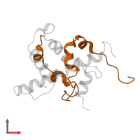 Signal transducer and activator of transcription 2 in PDB entry 2ka4, assembly 1, front view.