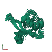 PDB entry 2kcj coloured by chain, ensemble of 20 models, front view.