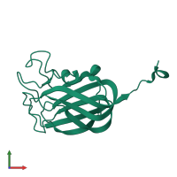 F5/8 type C domain-containing protein in PDB entry 2kd7, assembly 1, front view.