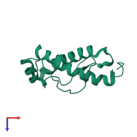 Major prion protein in PDB entry 2kfm, assembly 1, top view.