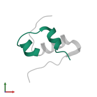 Insulin A chain in PDB entry 2kjj, assembly 1, front view.