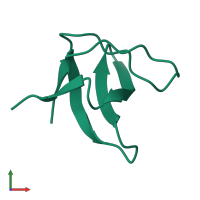 CD2-associated protein in PDB entry 2krm, assembly 1, front view.
