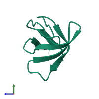 CD2-associated protein in PDB entry 2krm, assembly 1, side view.