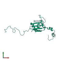 Tyrosine--tRNA ligase in PDB entry 2ktl, assembly 1, front view.