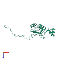 Tyrosine--tRNA ligase in PDB entry 2ktl, assembly 1, top view.