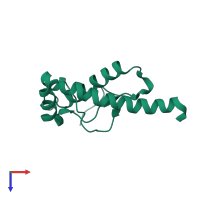 Major prion protein in PDB entry 2l1h, assembly 1, top view.