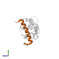 Sodium channel protein type 5 subunit alpha in PDB entry 2l53, assembly 1, side view.