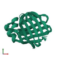 PDB entry 2l68 coloured by chain, ensemble of 20 models, front view.