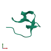 Trypsin inhibitor 2 in PDB entry 2let, assembly 1, front view.