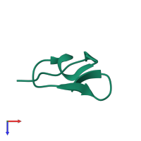 Trypsin inhibitor 2 in PDB entry 2let, assembly 1, top view.