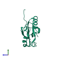 Cell division protein DamX in PDB entry 2lfv, assembly 1, side view.