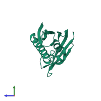 Activator of Hsp90 ATPase homologue 1-like C-terminal domain-containing protein in PDB entry 2lgh, assembly 1, side view.