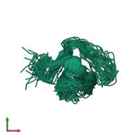 PDB entry 2lj3 coloured by chain, ensemble of 20 models, front view.