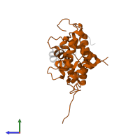 Protein S100-A4 in PDB entry 2lnk, assembly 1, side view.