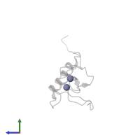 ZINC ION in PDB entry 2lv9, assembly 1, side view.