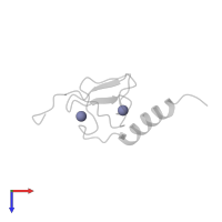 ZINC ION in PDB entry 2lv9, assembly 1, top view.