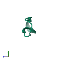 PawS Derived Peptide 4 (PDP-4) in PDB entry 2lws, assembly 1, side view.