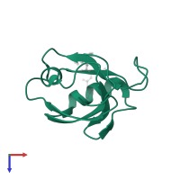 Tyrosine-protein phosphatase non-receptor type 13 in PDB entry 2m0z, assembly 1, top view.