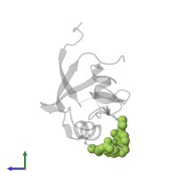 3,3'-(E)-diazene-1,2-diylbis{6-[(chloroacetyl)amino]benzenesulfonic acid} in PDB entry 2m0z, assembly 1, side view.