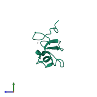 E3 ubiquitin-protein ligase SHPRH in PDB entry 2m85, assembly 1, side view.