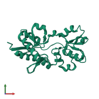 PDB entry 2m8c coloured by chain, ensemble of 30 models, front view.