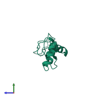 E3 ubiquitin-protein ligase ZFP91 in PDB entry 2m9a, assembly 1, side view.