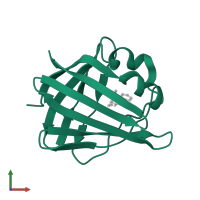 Fatty acid-binding protein, intestinal in PDB entry 2mji, assembly 1, front view.