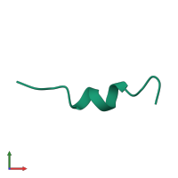 C-C chemokine receptor type 2 in PDB entry 2mlq, assembly 1, front view.