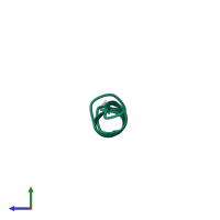 C-C chemokine receptor type 2 in PDB entry 2mlq, assembly 1, side view.