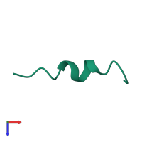 C-C chemokine receptor type 2 in PDB entry 2mlq, assembly 1, top view.