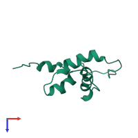 RNA polymerase sigma-54 factor in PDB entry 2mt3, assembly 1, top view.